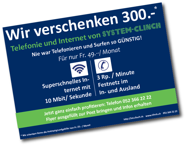 Telefonie und ADSL für 49.00